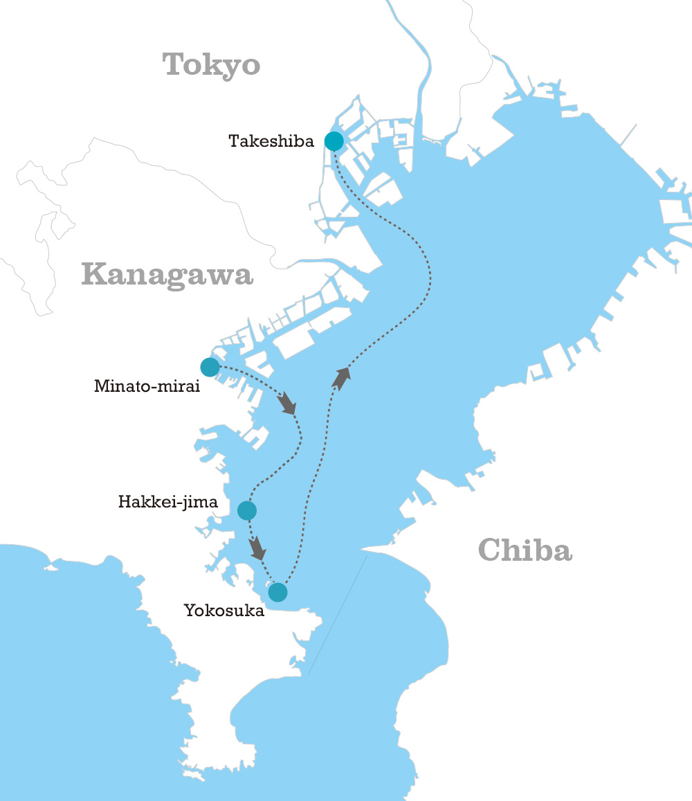 横浜・東京湾クルーズマップ
