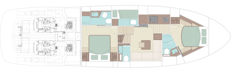 58′ CAPRI NEW LOWER DECK 58′ CAPRI NEW : LOWER DECK