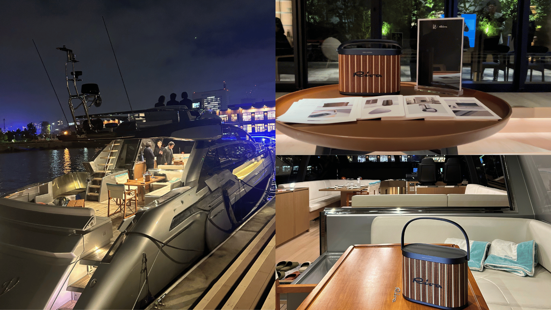 Bang & Olufsen×Riva イベントのイメージ。 大型クルーザー「Riva 76 Perseo」上での新製品体験イベント。